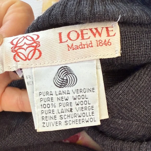 Loewe Black Turtleneck Sweater with Intricate Design - Picture 9 of 11